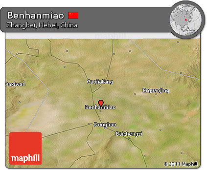 Satellite 3D Map of Benhanmiao