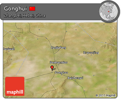 Satellite 3D Map of Gonghui