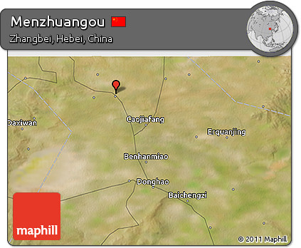 Satellite 3D Map of Menzhuangou