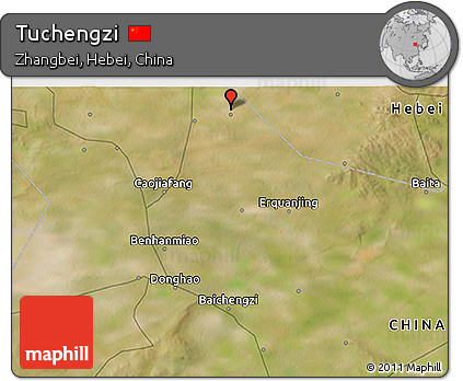 Satellite 3D Map of Tuchengzi