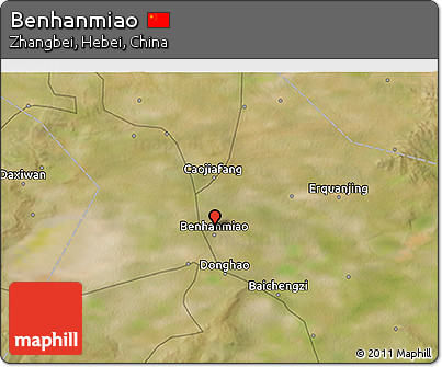 Satellite 3D Map of Benhanmiao