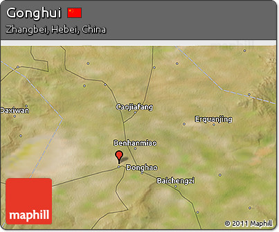 Satellite 3D Map of Gonghui