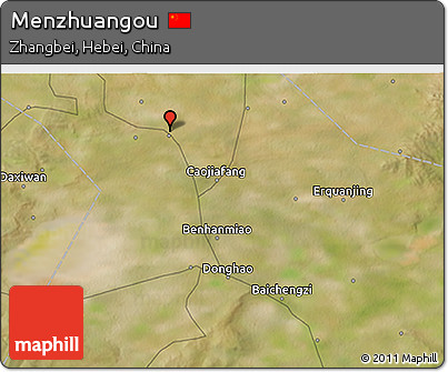 Satellite 3D Map of Menzhuangou