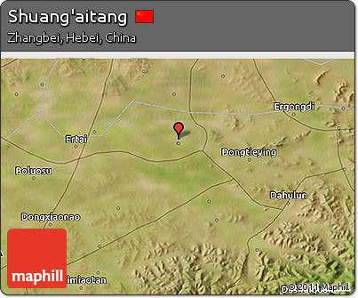 Satellite 3D Map of Shuang'aitang
