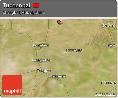 Satellite 3D Map of Tuchengzi