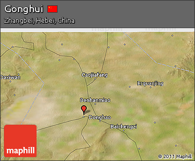 Satellite 3D Map of Gonghui