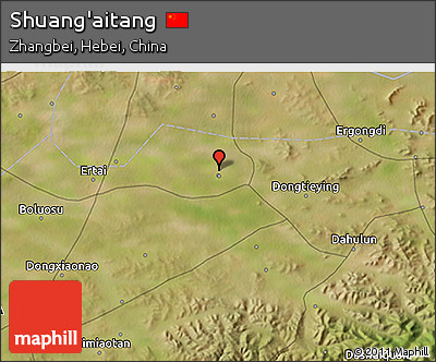 Satellite 3D Map of Shuang'aitang