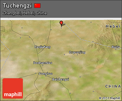 Satellite 3D Map of Tuchengzi