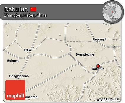 Shaded Relief 3D Map of Dahulun