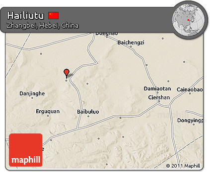 Shaded Relief 3D Map of Hailiutu