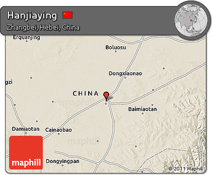 Shaded Relief 3D Map of Hanjiaying