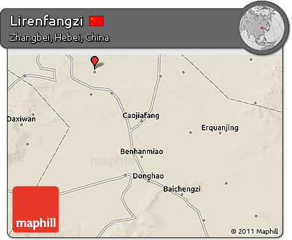 Shaded Relief 3D Map of Lirenfangzi