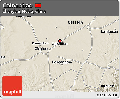 Shaded Relief 3D Map of Cainaobao