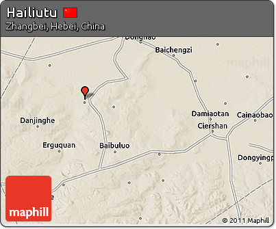 Shaded Relief 3D Map of Hailiutu