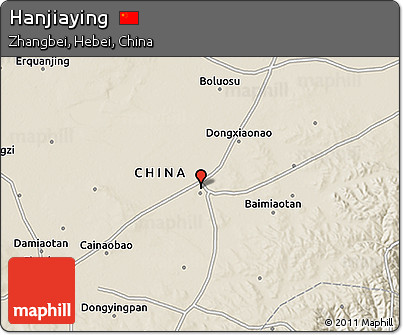 Shaded Relief 3D Map of Hanjiaying