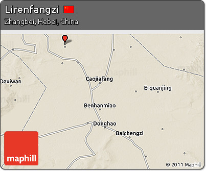 Shaded Relief 3D Map of Lirenfangzi