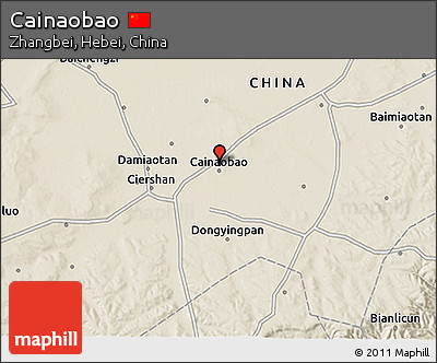 Shaded Relief 3D Map of Cainaobao