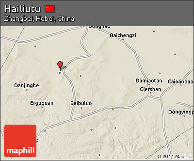 Shaded Relief 3D Map of Hailiutu