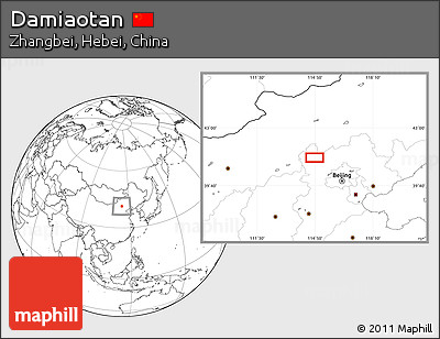 Blank Location Map of Damiaotan