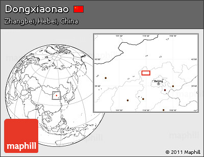 Blank Location Map of Dongxiaonao