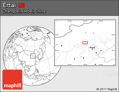 Blank Location Map of Ertai