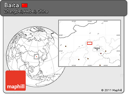 Blank Location Map of Baita