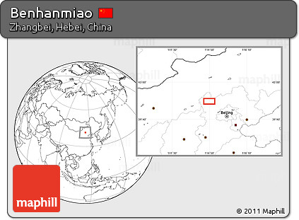 Blank Location Map of Benhanmiao