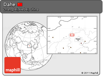 Blank Location Map of Dahe