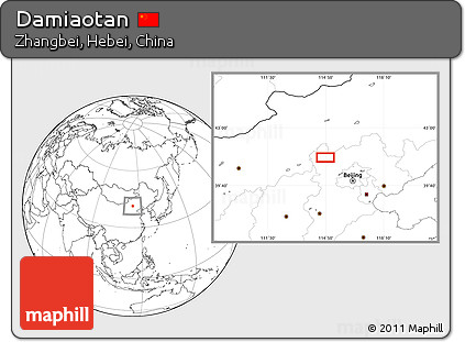 Blank Location Map of Damiaotan