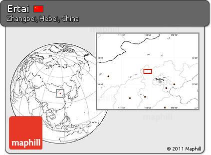 Blank Location Map of Ertai