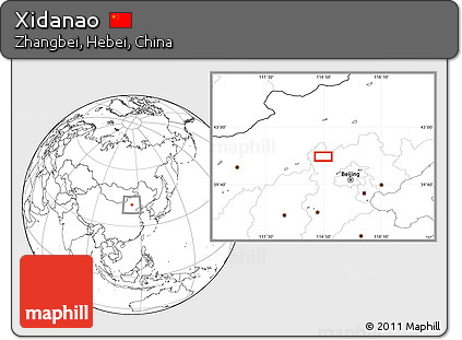 Blank Location Map of Xidanao