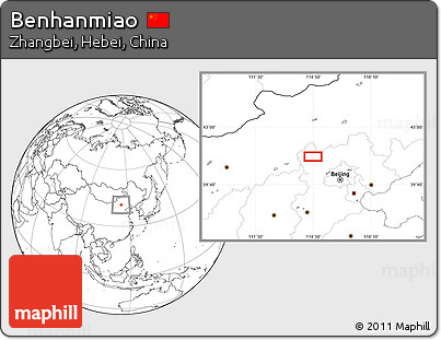 Blank Location Map of Benhanmiao