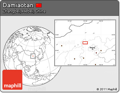Blank Location Map of Damiaotan