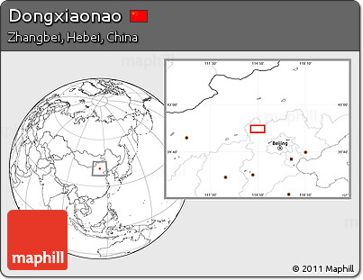 Blank Location Map of Dongxiaonao