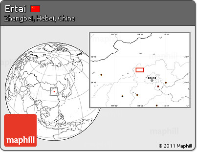 Blank Location Map of Ertai