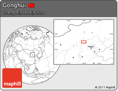 Blank Location Map of Gonghui