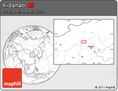 Blank Location Map of Xidanao
