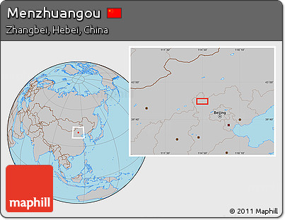 Gray Location Map of Menzhuangou