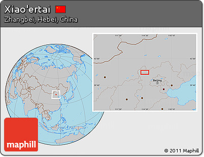 Gray Location Map of Xiao'ertai