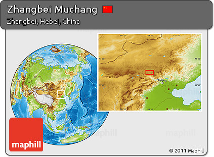 Physical Location Map of Zhangbei Muchang