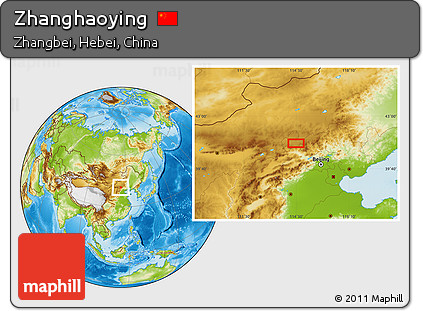 Physical Location Map of Zhanghaoying