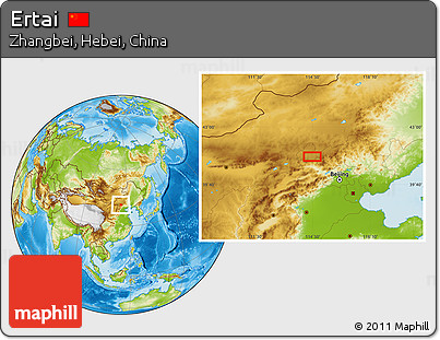 Physical Location Map of Ertai