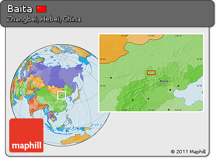 Political Location Map of Baita