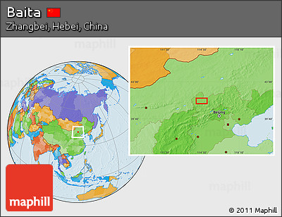Political Location Map of Baita