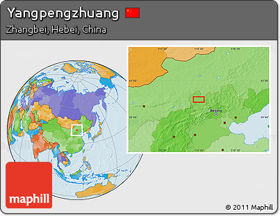 Political Location Map of Yangpengzhuang