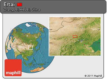 Satellite Location Map of Ertai