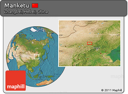 Satellite Location Map of Manketu