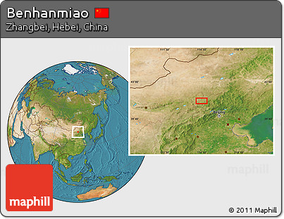 Satellite Location Map of Benhanmiao