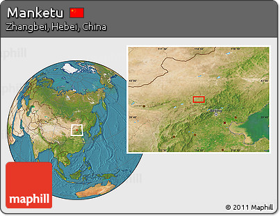 Satellite Location Map of Manketu