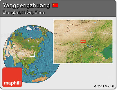 Satellite Location Map of Yangpengzhuang